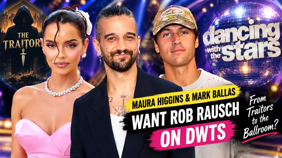 : Maura Higgins and Mark Ballas reveal plans to bring Traitors winner Rob Rausch into their DWTS routine after their dramatic reality TV reunion.