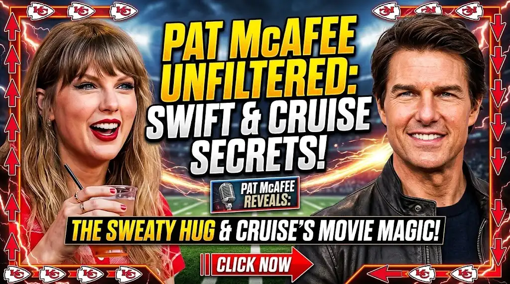 at McAfee Reveals Taylor Swift and Tom Cruise Behind the Scenes at Chiefs Game